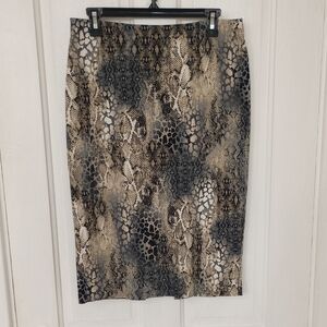 Jules & Leopold Snake Print Pencil Skirt